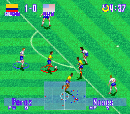 International Superstar Soccer Deluxe (USA) In game screenshot